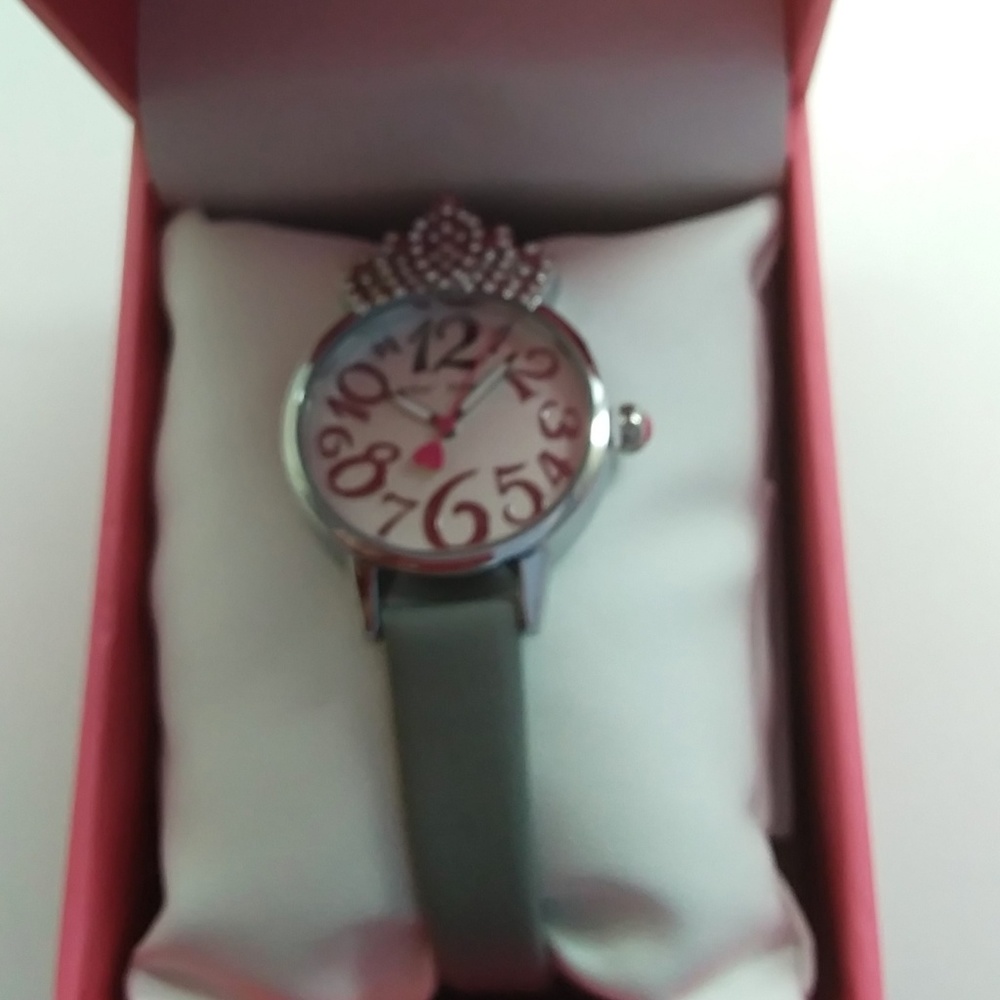 Betsey Johnson New Gray Princess Watch